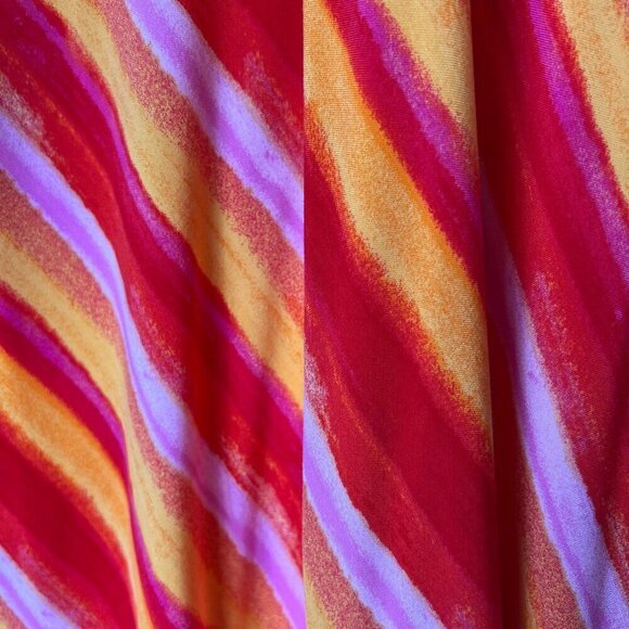 The Pioneer Woman Dress Womens Size Large Sunset Stripe V Neck Relaxed Shift - Picture 6 of 15